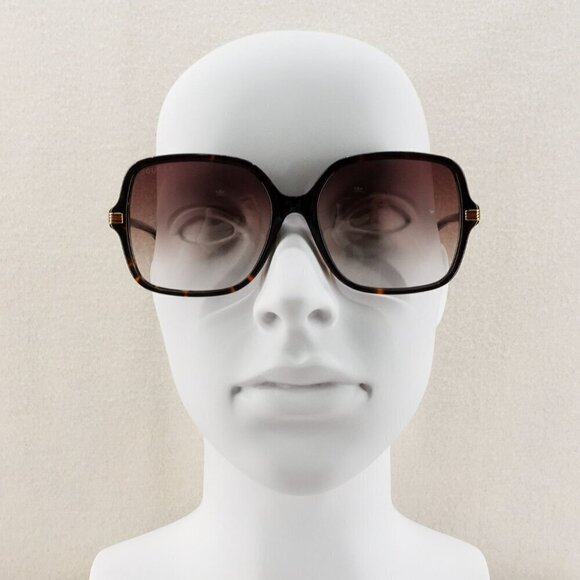 Gucci GG1448 Square Sunglasses Tortoise Brown OS - Picture 9 of 15